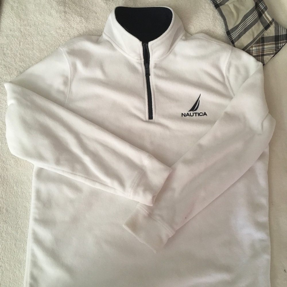 Nautica Classic White Pullover with Logo